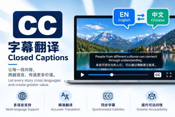 CC翻译单语字幕怎么生成？